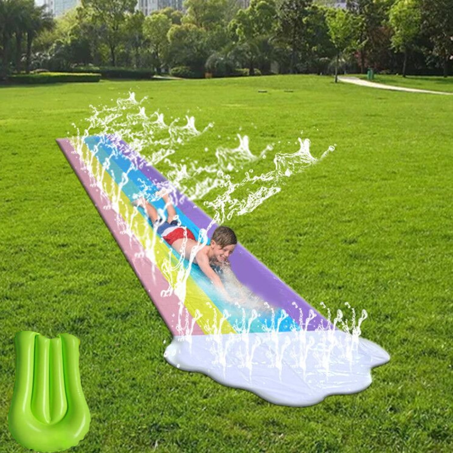 15.7ft Slip and Slide, Rainbow Lawn Water Slides Backyard Water Toys