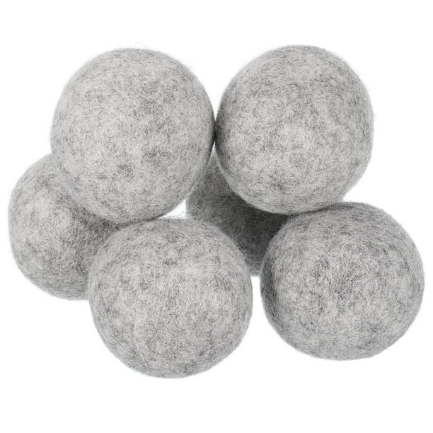 Uxcell 6 Paquetes de Pelotas de Secadora, Pelotas de Secadora de Lana de 2 Pulgadas para Ropa de Secadora, Gris Claro