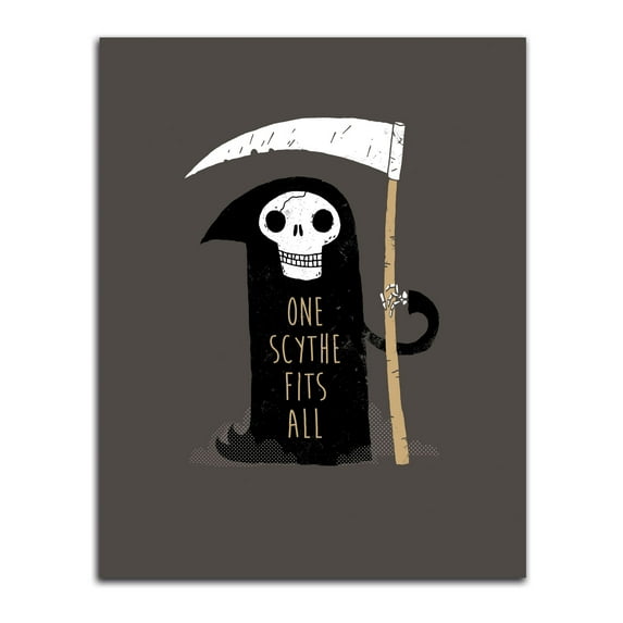 Gango Home Decor Vertical One Skyth Fits All by Michael Buxton (Printed on Paper); One 11x14in Unframed Paper Poster