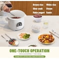thumbnail image 3 of MOOSUM Electric Rice Cooker with One Touch for Asian Japanese Sushi Rice, 3-cup Uncooked/6-cup Cooked, Fast&Convenient Cooker with Ceramic Nonstick Coating inner pot, Auto Warmer, White, 3 of 6