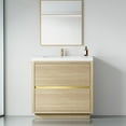 thumbnail image 6 of 36" Bathroom Vanity with Natural Oak Finish, One - piece Sink / Water - resistant, Easy to Clean and Maintain, 6 of 6