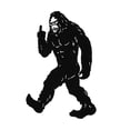 thumbnail image 1 of 24.75-Inch High Black Metal Cutout Rude Bigfoot Flipping The Bird Wall Sculpture - Easy To Hang - Unique Indoor or Outdoor Home Decor with a Cheeky Twist, 1 of 5