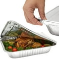 thumbnail image 4 of Half Size Aluminum Disposable With Aluminum Lids - 9x13 Chafing Pans Perfect Cookware for Cakes, Bread & other Food: 5PK, 4 of 9