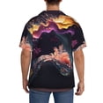 thumbnail image 5 of Cauagu Explosive Fluid Splash Art Men's Short Sleeve Button Down Hawaiian Shirt for Men Bowling Shirts Casual Summer Beach Shirt,X-Large, 5 of 6