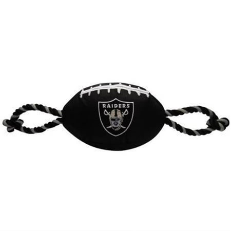 Oakland Raiders Football Jersey - NFL OAKLAND RAIDERS FOOTBALL DOG TOY. Strong, Durable, Chewable Pet Toy with inner SQUEAKER & Side Ropes. Available in 32 NFL TEAMS. - Officialy Licensed