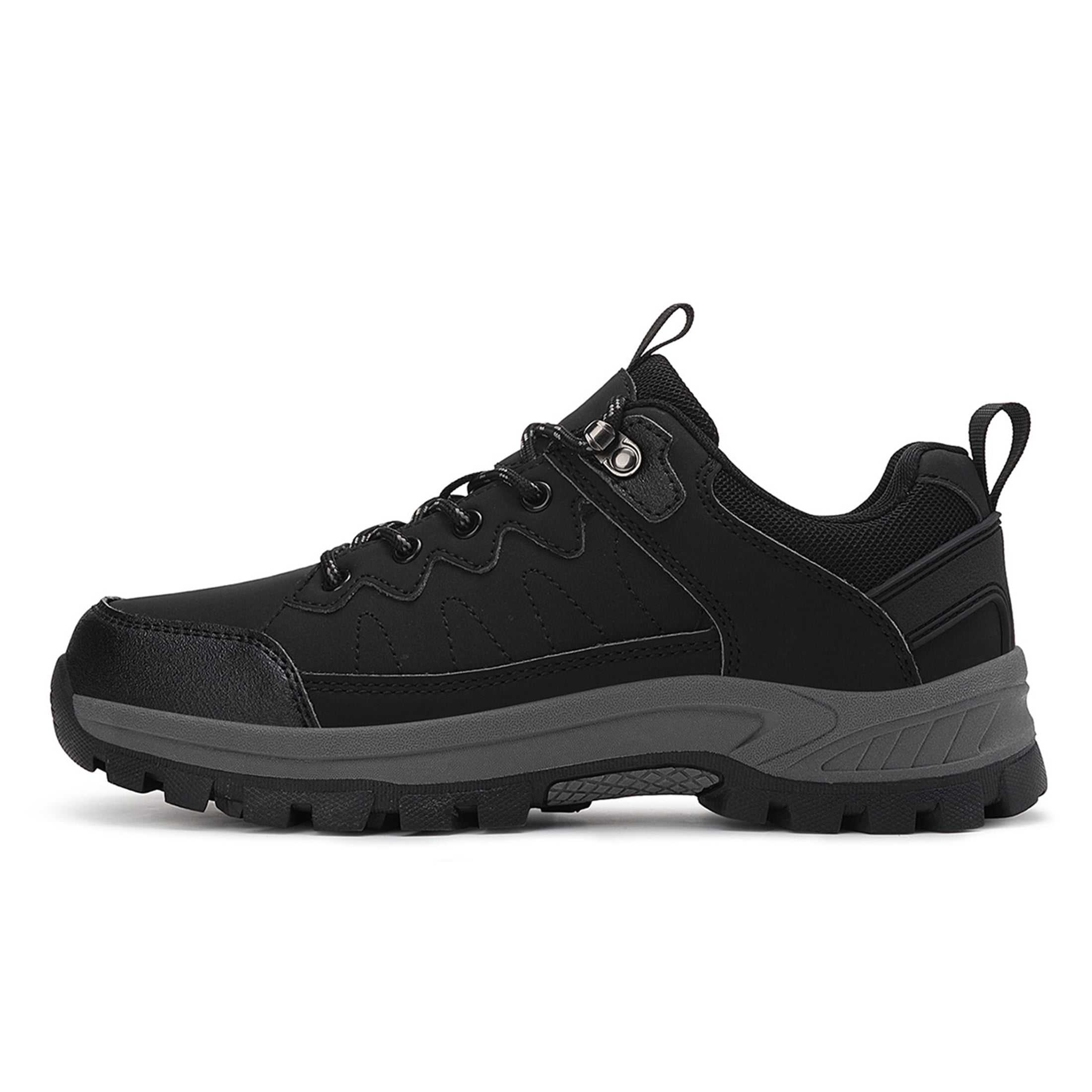 LASUDRAA Mens Waterproof Low-Top Hiking Shoes Comfortable Lightweight Anti-Slip Outdoor Walking Sneakers