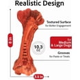 thumbnail image 4 of Dog chew toy - natural rubber dog toy, beef flavor - suitable for medium and large size dogs - bone shaped chew helps dental health - for indoor and outdoor play, 4 of 4