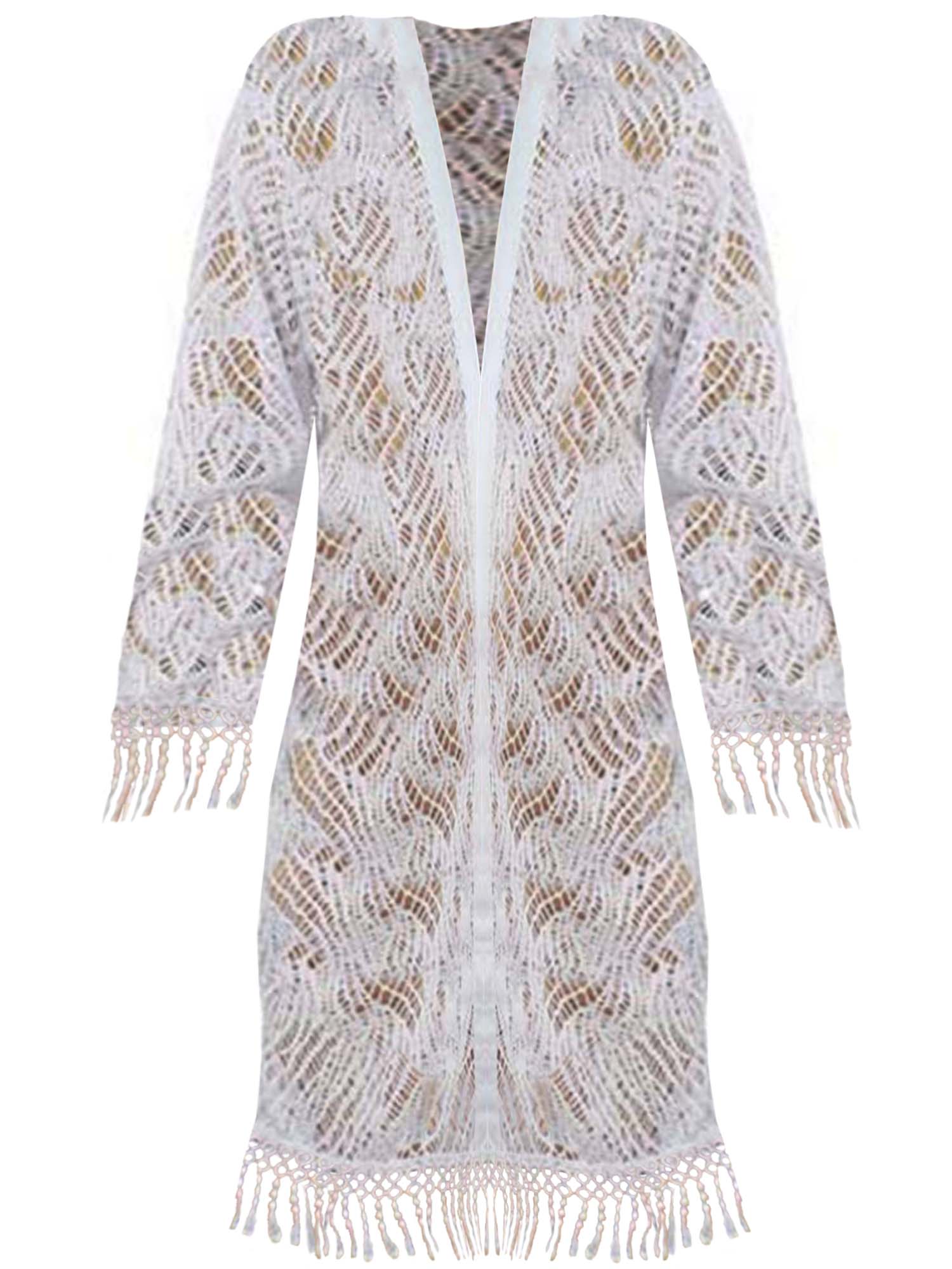 white boho beach cover up