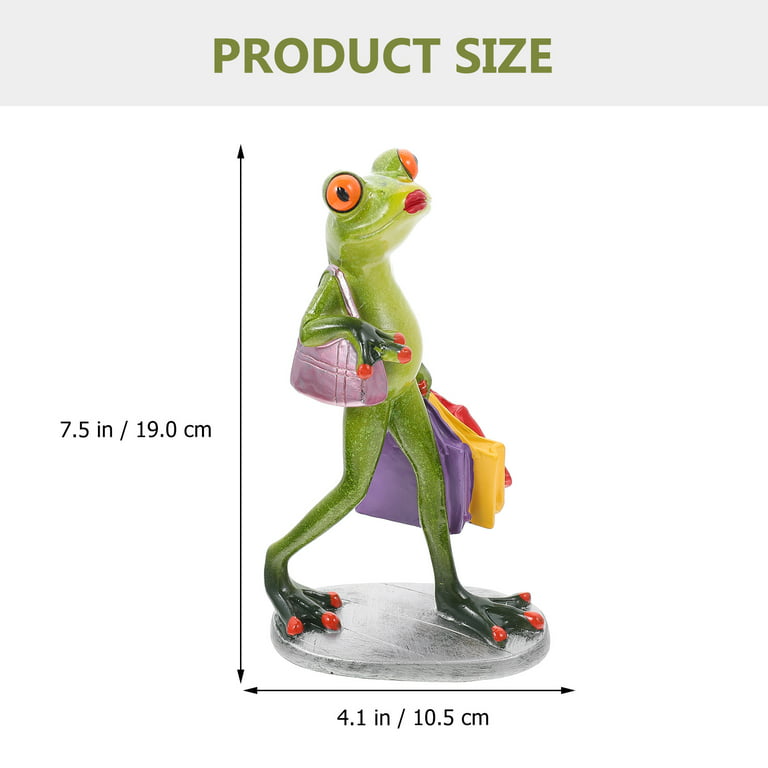 Hemoton Resin Shopping Frog-shape Model Desktop Realistic Frog-shape  Figurine Statue