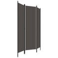 thumbnail image 2 of vidaXL 3-Panel Freestanding Foldable Fabric Room Divider Anthracite 150x180 cm, 2 of 5