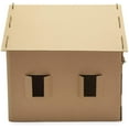 thumbnail image 2 of Furhaven Cardboard Cat House w/ Catnip for Indoor Cats, Ft. Scratching Pad & Hanging Toys - Gingerbread House Corrugated Cat Scratcher Hideout - Cardboard Brown, One Size Corrugated Scratcher One Size Gingerbread House, 2 of 7