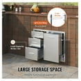 thumbnail image 2 of Outdoor Kitchen Drawers 29.5" BBQ Island Combo - Access Door & Triple Drawers w/ Propane Tank Space - Stainless Steel Patio Grill Station Cabinet, 2 of 7