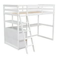 thumbnail image 6 of MAYEERTY Twin Size Loft Bed - Desk, Shelves & 2 Built-in Drawers, White, 6 of 16