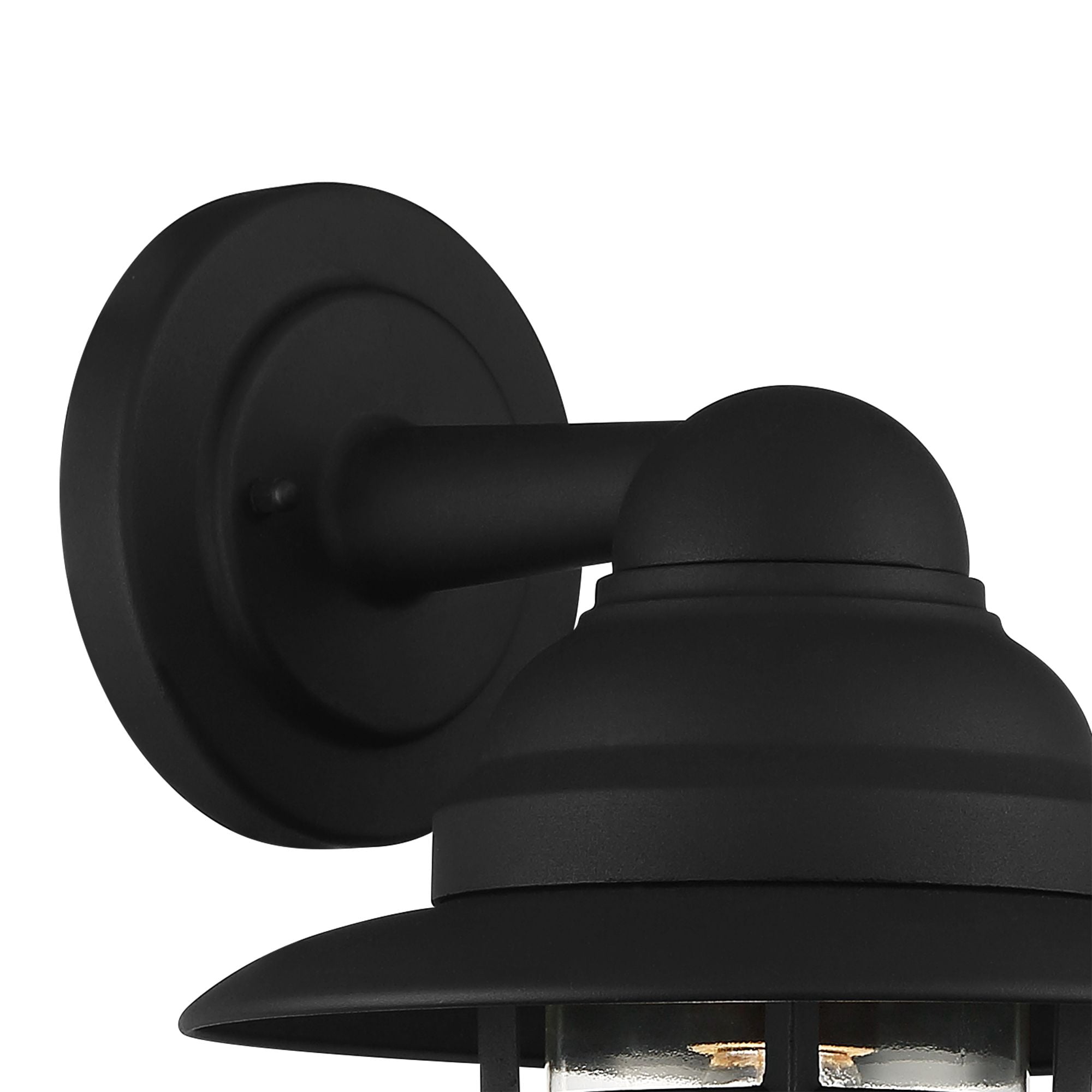 John Timberland Marlowe Rustic Industrial Farmhouse Outdoor Wall Light Fixture Black Hooded Cage 13" Clear Glass for Post Exterior Barn Deck House