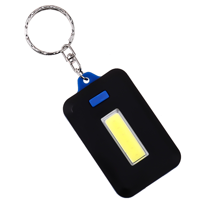 COB Mini Keychain Keyring Flashlight 3Mode Waterproof Torch Light Lamp