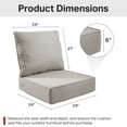 thumbnail image 4 of Opohoro Outdoor Deep Seat Cushion Set, 24"x24"x6", Water Resistant & UV Resistant Comfortable Furniture Cushions for Patio Chair, Sofa, Loveseat, 4 of 12