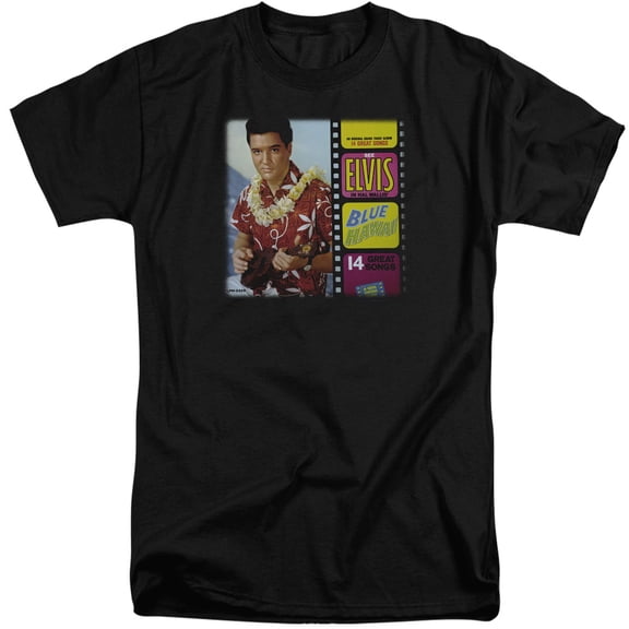 Elvis Presley Blue Hawaii Album S/S Adult Tall Black