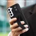 thumbnail image 2 of Design for Samsung Galaxy S22 Plus 5G Phone Case with Screen Protector Adjustable Wrist Strap Kickstand Credit Card Slot Slim Shockproof Hybrid Rugged Protective Cover for Women Men 6.6 inch Black, 2 of 14