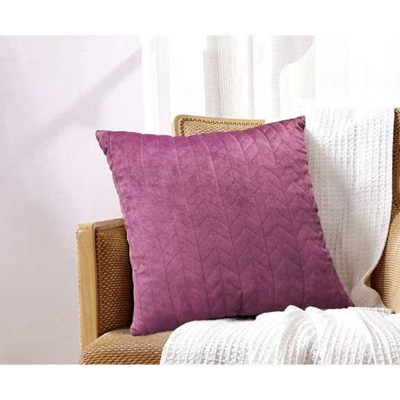 Mandala Velvet Quilted Throw Pillow Amethyst