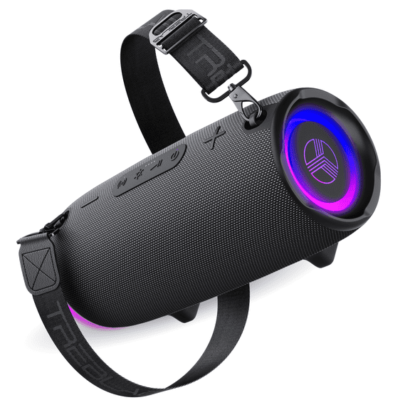 TREBLAB Loud Portable Wireless Bluetooth Speaker, 60W Deep Bass, IPX7 Waterproof Outdoor Speaker, 20H Rechargeable Battery, Built-in Powerbank, TWS Stereo Pairing, Mic, USB-C, Carrying Strap - HD-Max