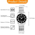 thumbnail image 5 of Avaner Stretch Watch for Men, Clear and Easy To Read Large Arabic Numerals Dial Stainless Steel Strap Portable Stretch Watch, 5 of 11