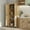 Natural Wood, variant on GVN 72" Pantry - Kitchen Pantry Cabinet with 4 Door Cabinets and Adjustable Shelves, Pantry for Dining Room, White