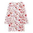 thumbnail image 3 of Valentine's Day Heart Loose Dress Evening Dress Summer Dresses for Women Luxury Dress Long Sleeved Dress, 3 of 4