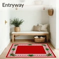 thumbnail image 3 of ODIKA 8'x10' Machine Washable Non-Slip Area Rug, Yuletide Elegant Lattice Entrance Pathway High Traffic Rug, Red, 609157, 3 of 7