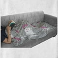 thumbnail image 6 of Unicorn Cat Soft Flannel Fleece Throw Blanket, Cat Unicorn and Mermaid Fishes Bubbles Hearts Underwater Theme, Cozy Plush for Indoor and Outdoor Use, 60" x 80", Grey Pale Pink White, by Ambesonne, 6 of 6