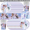 thumbnail image 2 of Frozen Birthday Party Decorations New Snow Queen Birthday Plate Paper Tableware Napinks Cup Background Balloon Supply Kit, 2 of 5