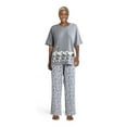 thumbnail image 4 of Snoopy Women's and Women’s Plus Oversized Tee and Pants Pajama Set, 2-Piece, Sizes XS-3X, 4 of 5