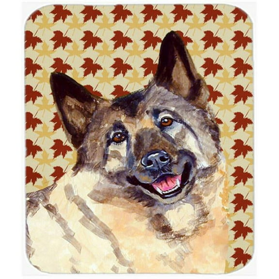 Carolines Treasures Norwegian Elkhound Fall Leaves Portrait Mouse Pad