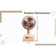 thumbnail image 6 of Retro Portable Table Fan, 100-Speed Digital Display, 90° Tilt USB Rechargeable Desk Fan with 1200mAh Battery, Compact Cooling Fan for Desktop, Office, Bedroom & Travel, 6 of 6