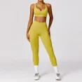 thumbnail image 6 of Women Yoga Fitness 2PCS Workout Outfits  Sets Gym Clothes Sportswear Tracksuit Long Sleeve Crop Top Leggings Stretch Sports Bra, 6 of 6