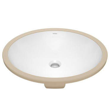 Kraus Kcu-272 Elavo 19-1/4" Oval Vitreous China Undermount Bathroom Sink - White