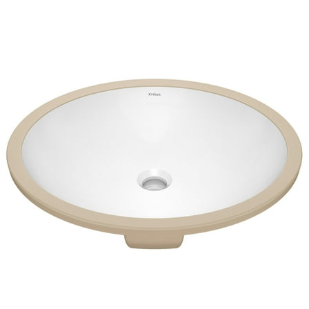 Kraus Kcu-272 Elavo 19-1/4" Oval Vitreous China Undermount Bathroom Sink - White