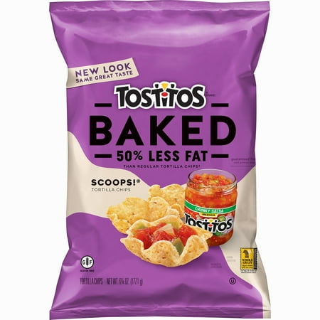 Walmart Grocery Hi Tostitos Scoops 50 Less Fat Baked Tortilla Chips 6 25 Oz