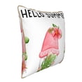 thumbnail image 2 of Haiem Hello Summer Gnome Print Velvet Soft Solid Decorative Square Throw Pillow Covers Set with Elegant Piping Christmas Cushion Case for Sofa Bedroom Car-18"x18", 2 of 8