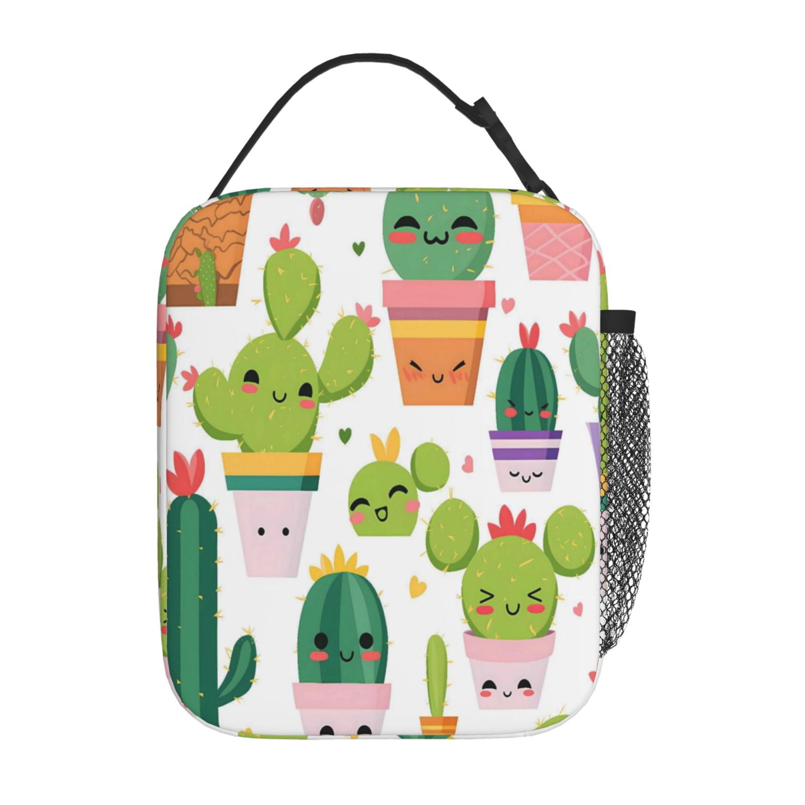 Lunch Bag For Women Men Insulated Portable Lunch Box Bento Box Office Picnic Travel Cooler Bag Cactus Potted Plant (2)