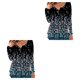 thumbnail image 3 of Minnieouse Camisa de mujer Poliéster Cuello en V Estampado de flores Transpirable Lavable Blusa de manga larga Interior Exterior Compras Camisas flores negras S 2Conjunto, 3 of 6