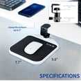 thumbnail image 3 of VIVO White Rotating Desk Clamp Adjustable Computer Mouse Pad and Device Holder, 3 of 8
