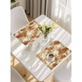 thumbnail image 5 of Brown Ombre Placemats Set of 8, Gradient Abstract Art Vintage Placemats for Dining Table, Place Mats for Kitchen Tabletop, Waterproof Wipeable Dining Table Mats Set, 5 of 9