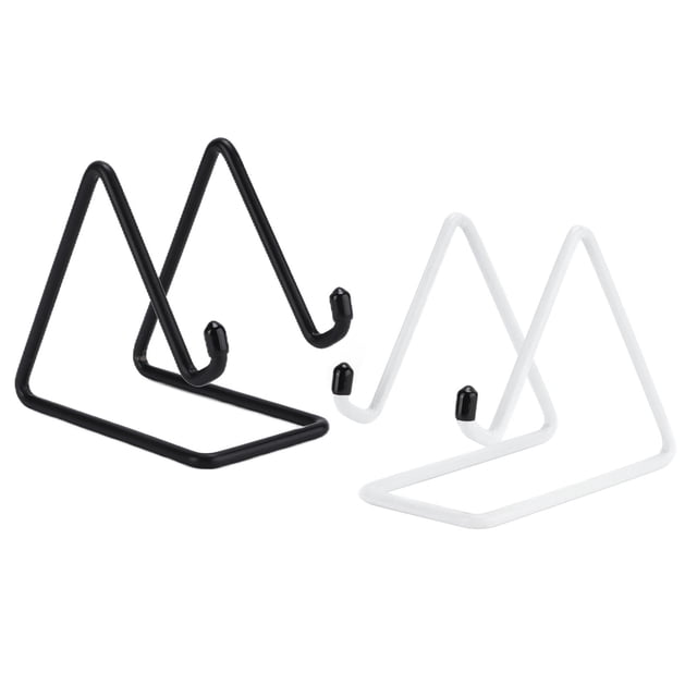 2Pcs Téléphone Monter Stable Conception Triangulaire en Caoutchouc Protection de la Tête Anti-Rouille Tablette Portable Titulaire pour Mobilenoir Blanc
