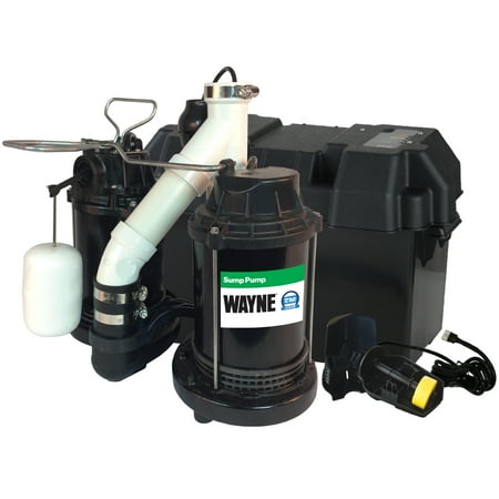 WAYNE WSS30V Combination 1/2 HP and 12-Volt Combination Sump System