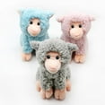 thumbnail image 2 of Pet Toy Plush Simulation Animal Sitting Sheep Dog Chewing Toy  Blue, 2 of 6