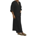 thumbnail image 1 of Mens Arab Muslim Long Robe Clothes Casual Middle East Islamic Thobe Kaftan Robes, 1 of 3