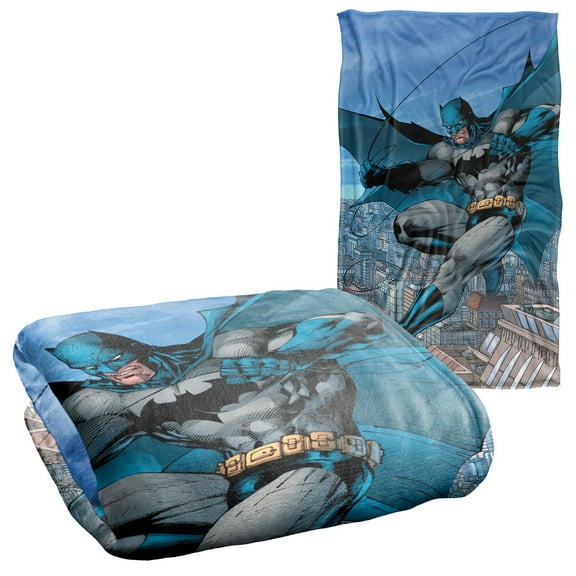 Batman Blue Sky Silky Touch Super Soft Throw Blanket 36" x 58"
