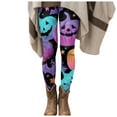 thumbnail image 6 of YDFCWXW Halloween Leggings for Women Tummy Control Pumpkin Seasonal Printed Stretchy Leggings Yoga Pants Tights (Mint Green, XL), 6 of 6