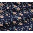 thumbnail image 3 of oneOone Cotton Jersey Navy Blue Fabric Flower & Leaves Watercolor Diy Clothing Quilting Fabric Print Fabric By Yard 58 Inch Wide, 3 of 4