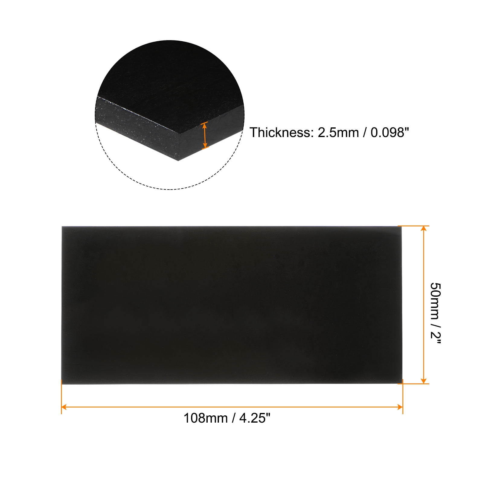 Uxcell 10packs Welding Lens 2" x 4.25" Shade 9 Plastic Glass Replacement Lens Black